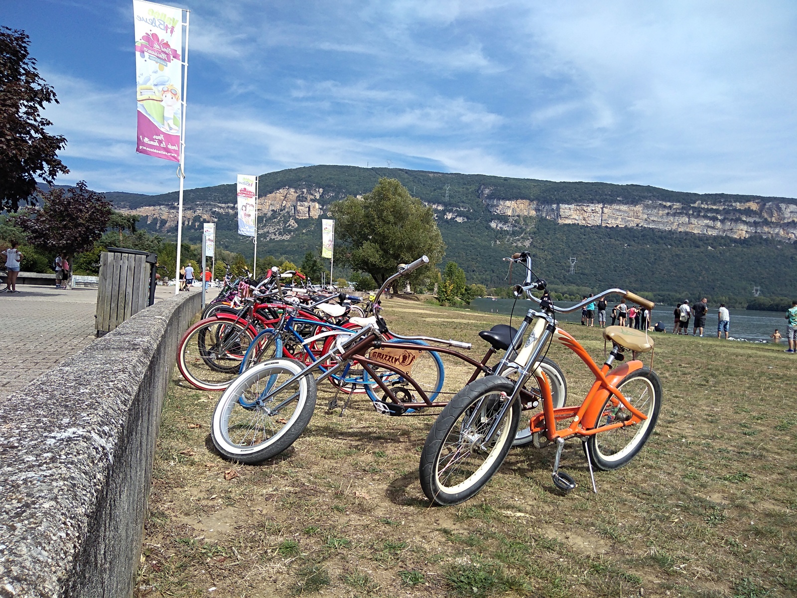 vélos vintage à la Vallée Bleue sur la Viarhona