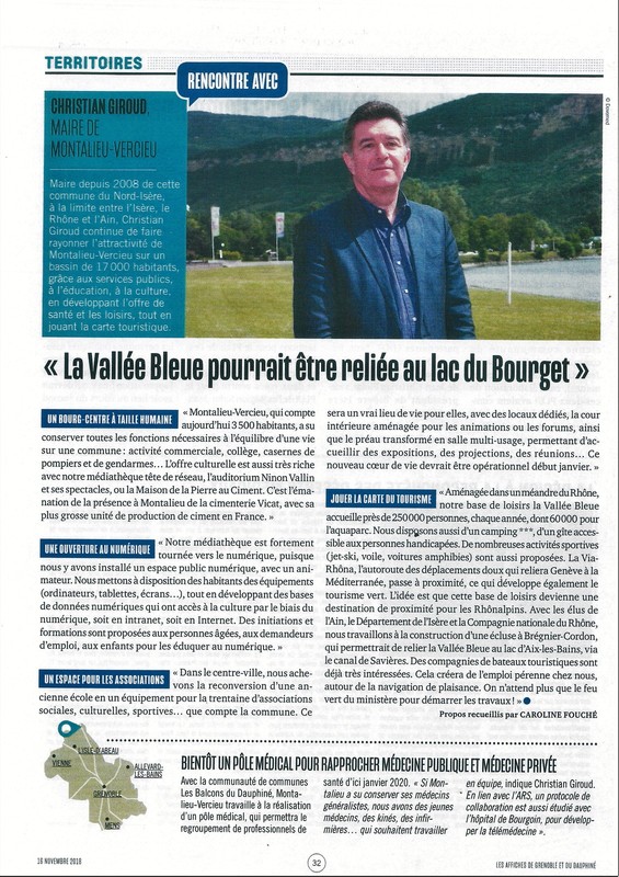 Entretien avec Christian Giroud, maire de Montalieu-Vercieu- 2018